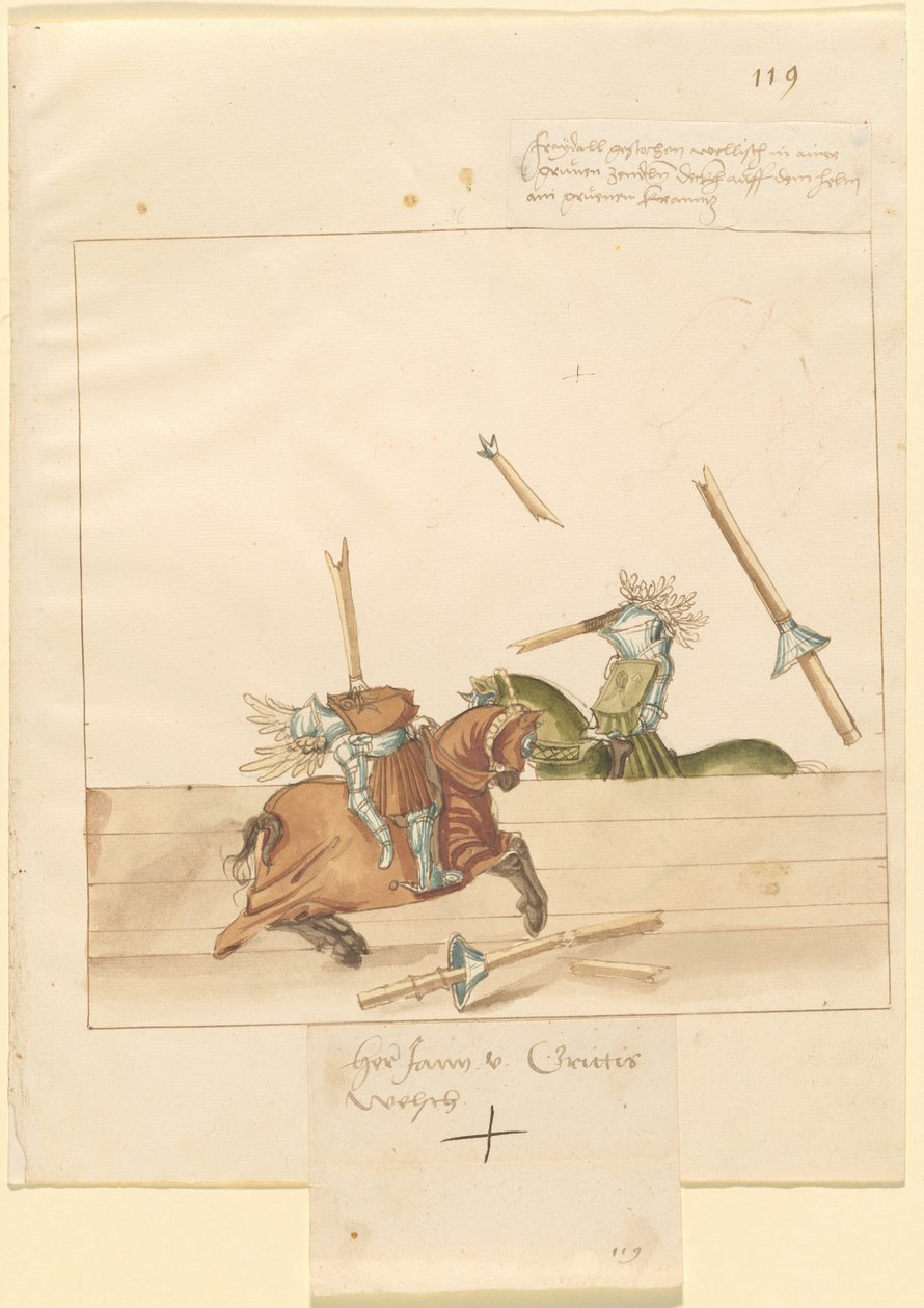 italyanca, barış, mızrak dövüşü by German 16th Century
