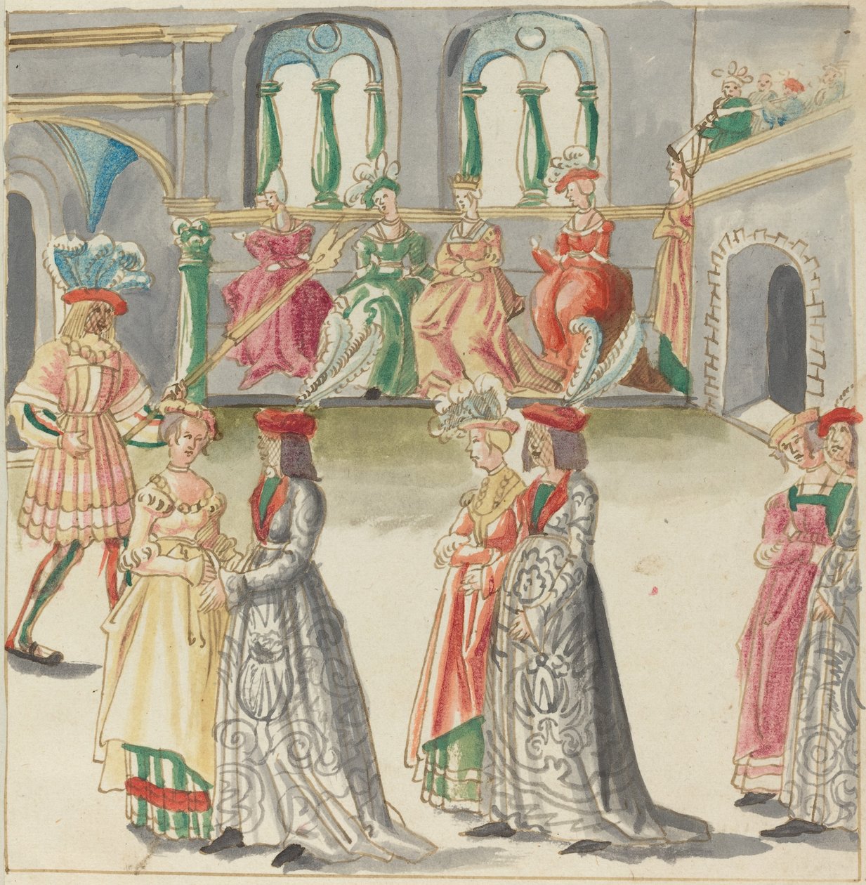 maskeli balo by German 16th Century