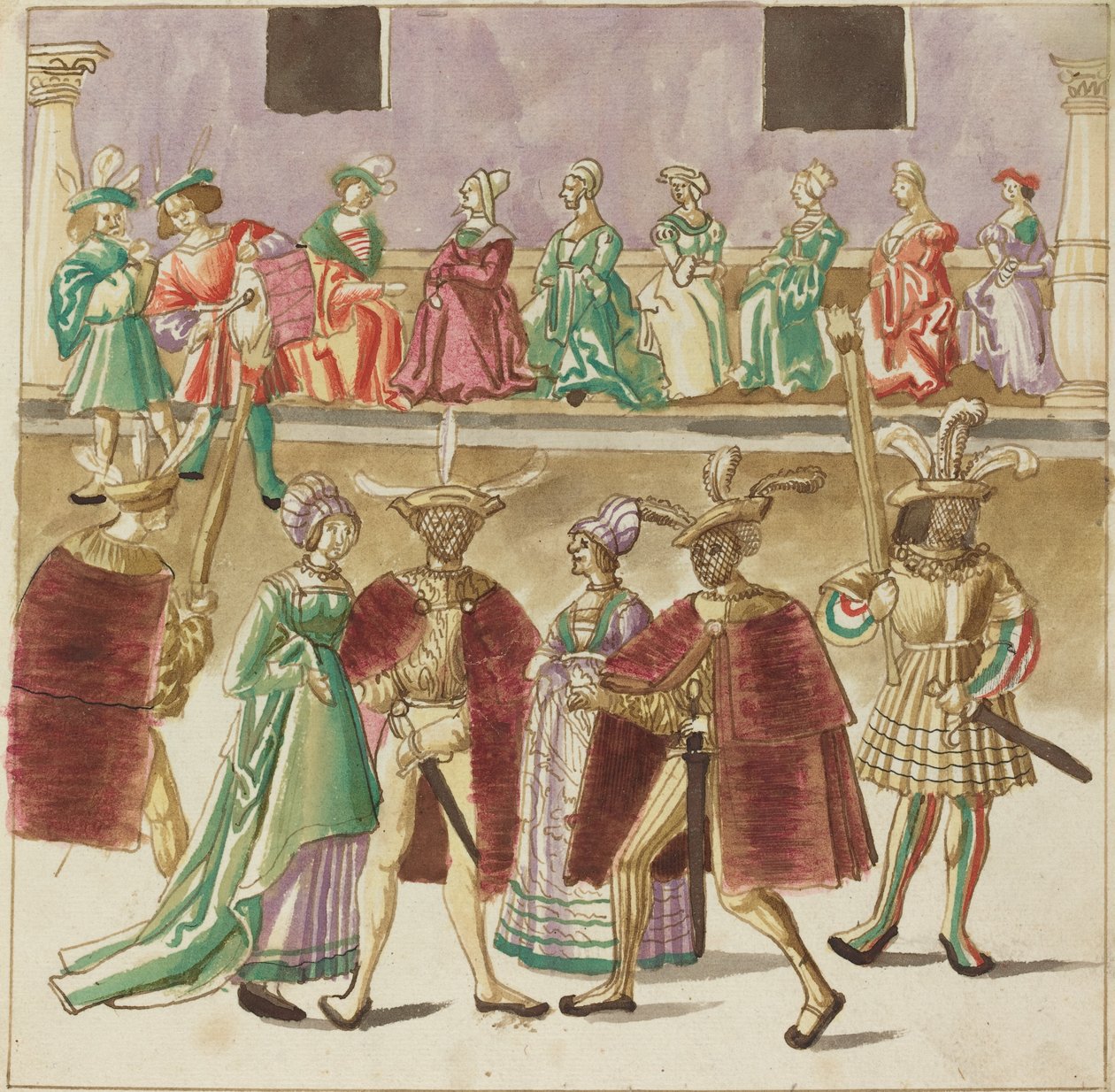 maskeli balo by German 16th Century