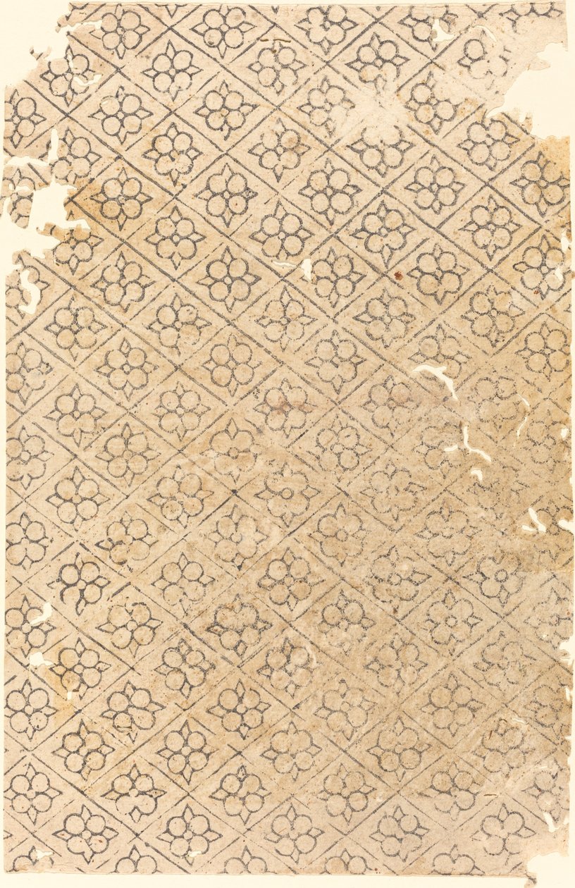 Çiçek ve Elmas Desenli Levha by German 16th Century