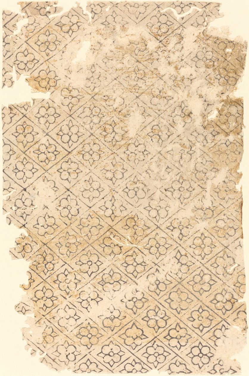 Çiçek ve Elmas Desenli Levha by German 16th Century