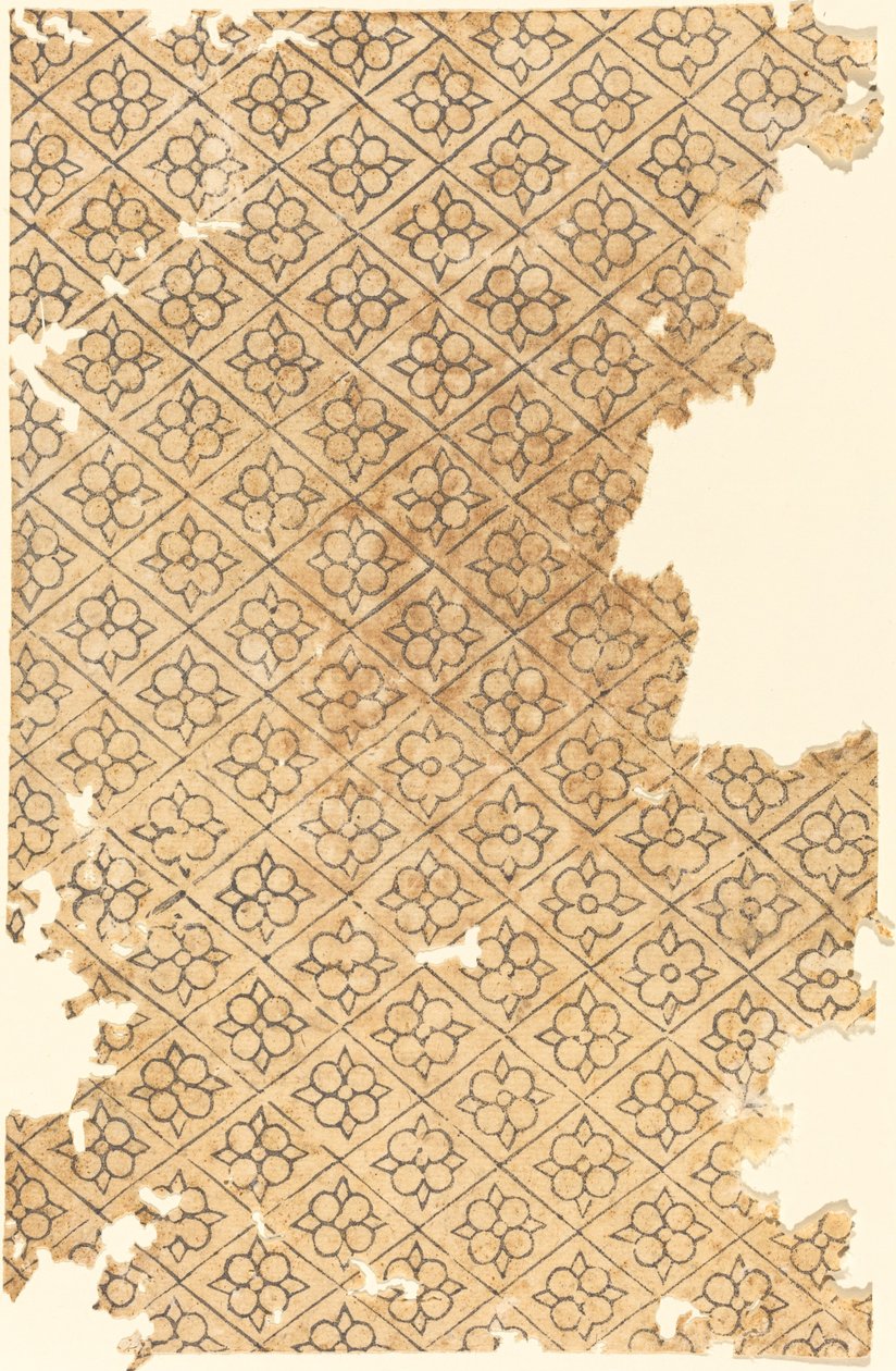 Çiçek ve Elmas Desenli Levha by German 16th Century