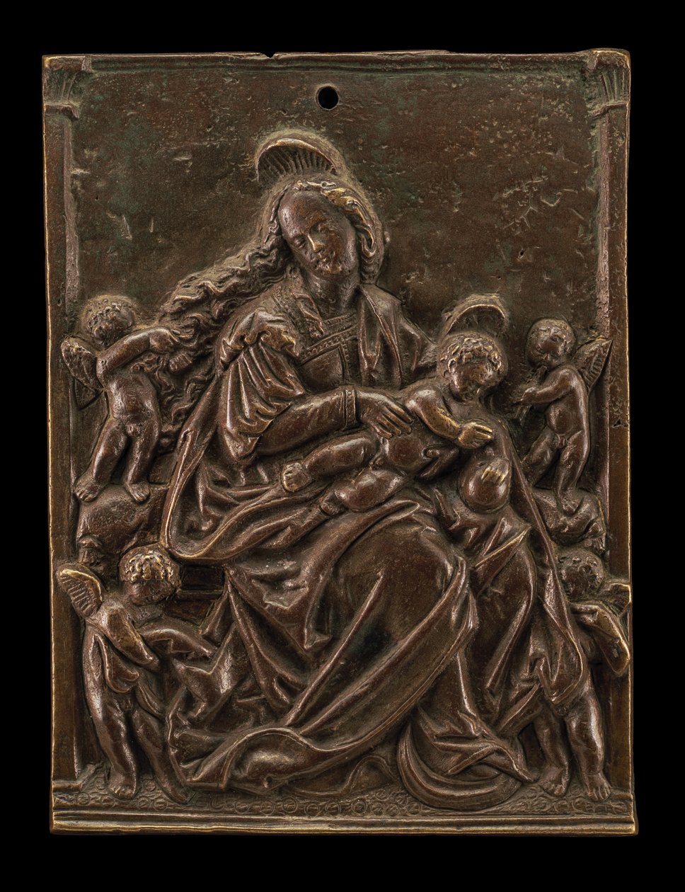 Dört Melekli Bakire ve Çocuk by German 16th Century