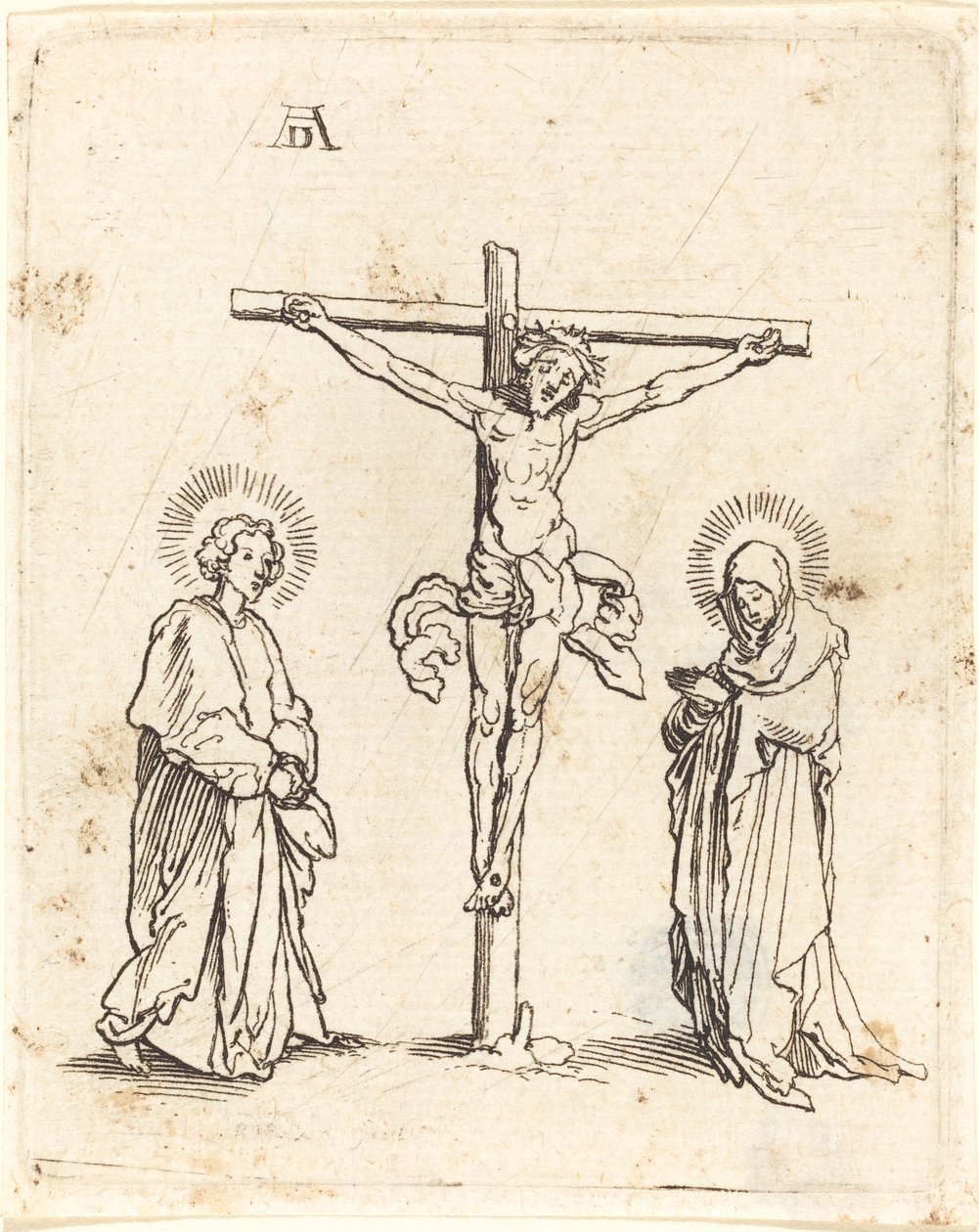 Bakire ve Aziz John ile Çarmıha Gerilme by German 16th Century after Albrecht Dürer