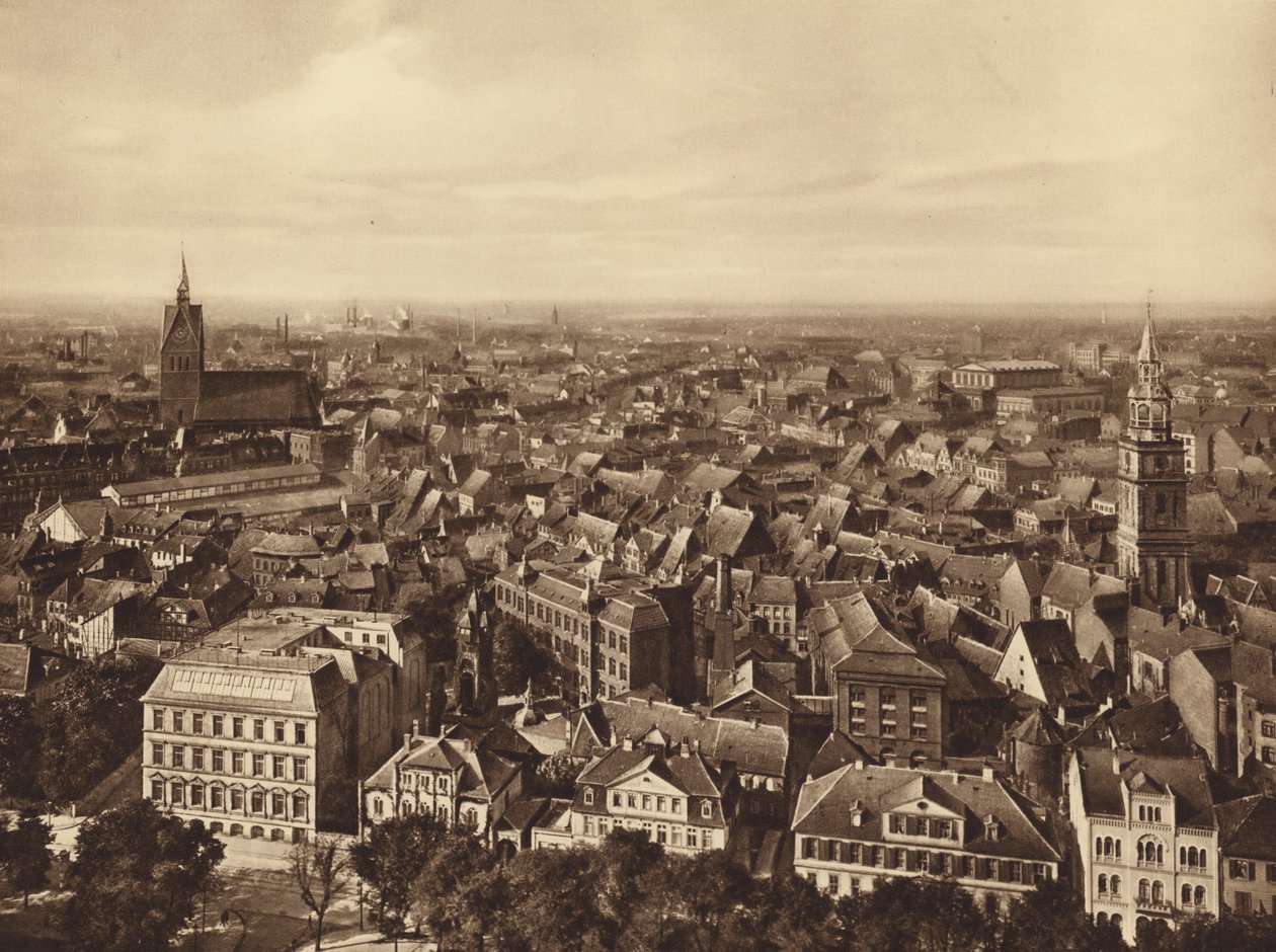 Eski şehrin kalbi, Hannover (b/w fotoğraf) by German Photographer