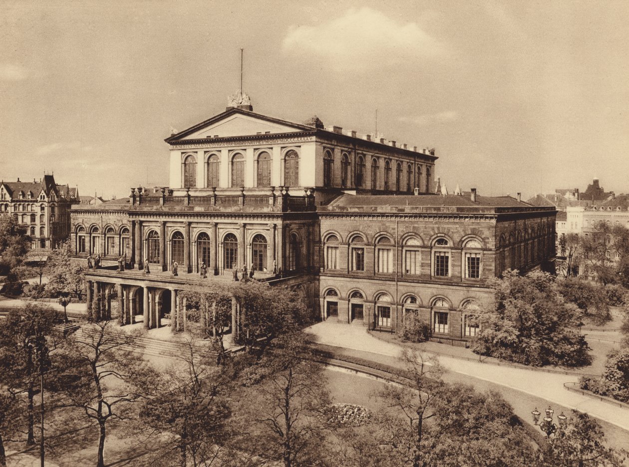 Devlet Opera Binası, Hannover (b/w fotoğraf) by German Photographer