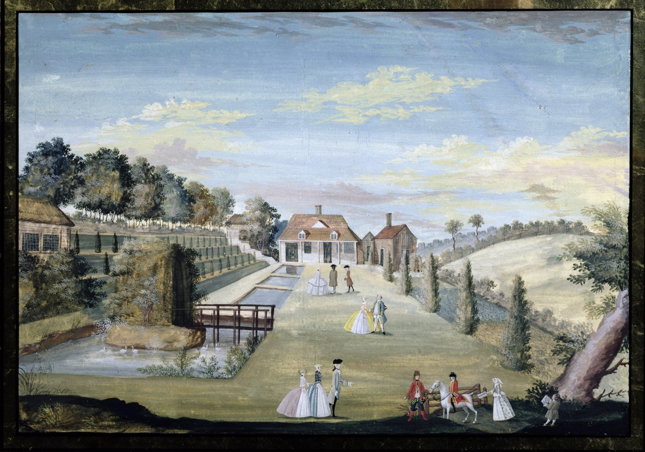 Teraslı Resmi Su Bahçesi, Su Parterleri ve Geçit Figürleri, c.1730 by German School