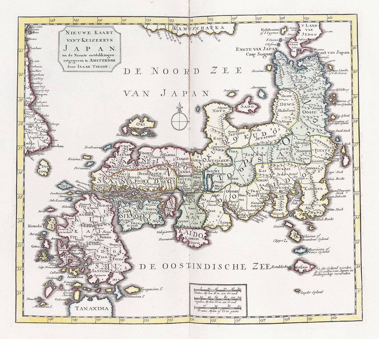Japonya Haritası, 1769 by German School