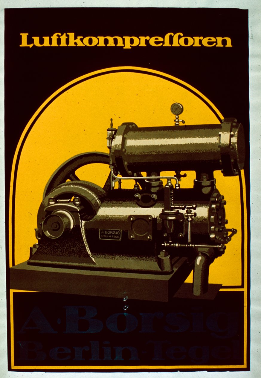 Bir Alman kompresör Luftkomprefforen için bir poster by German School