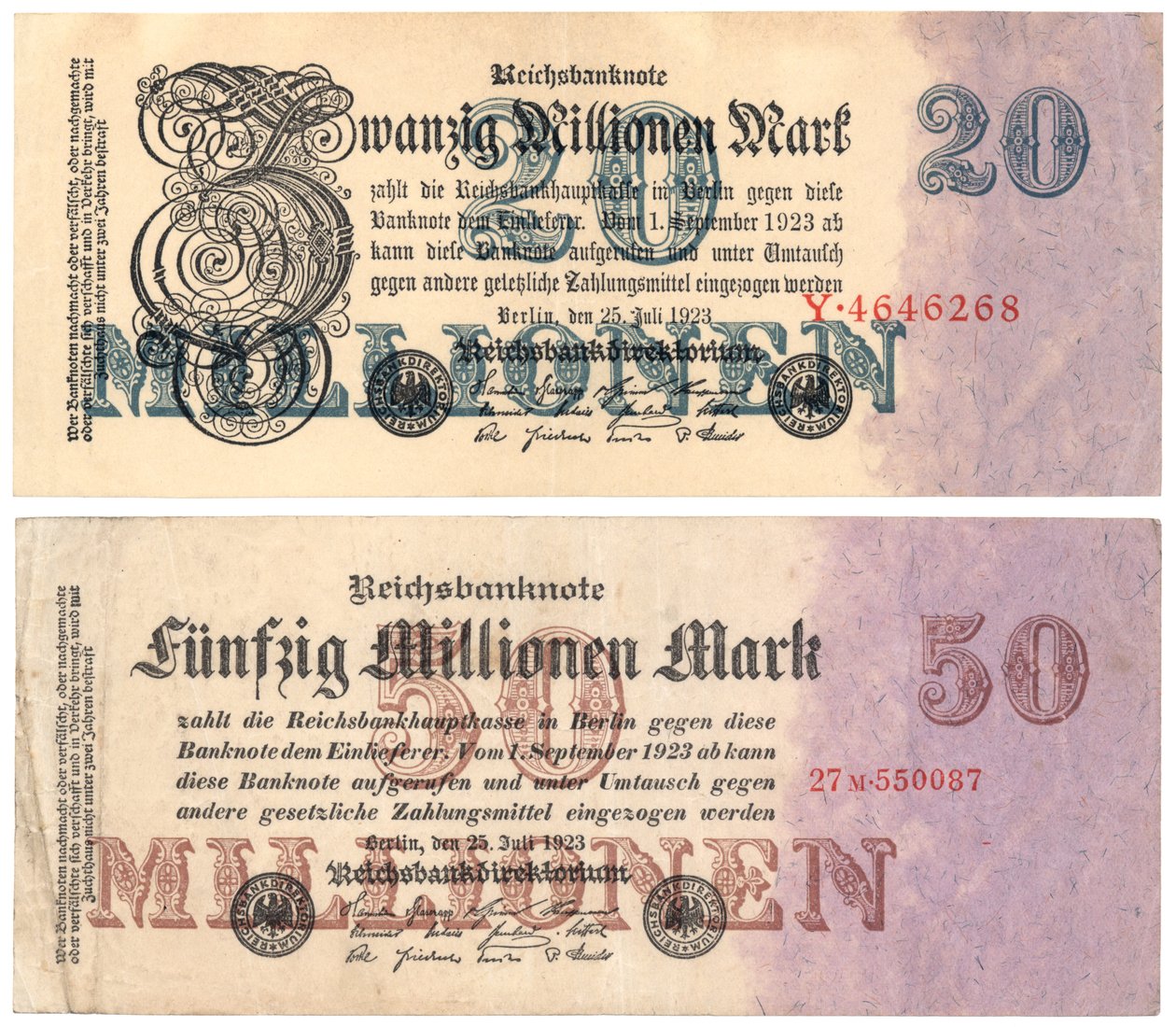 Yirmi elli milyon mark banknot, 1923 by German School