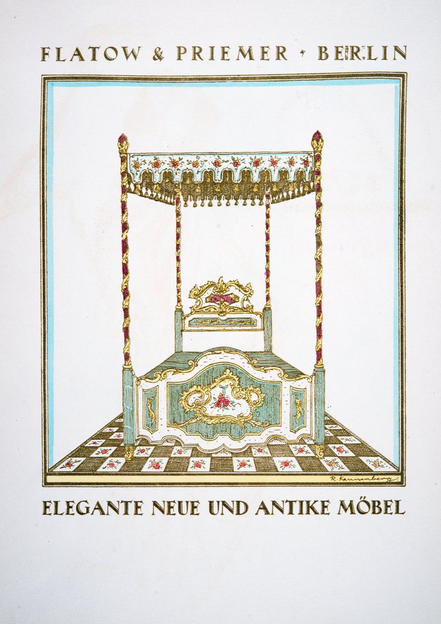 Styl, pub.1922'den "Flatow & Priemer" reklamı (pochoir baskı) by German School