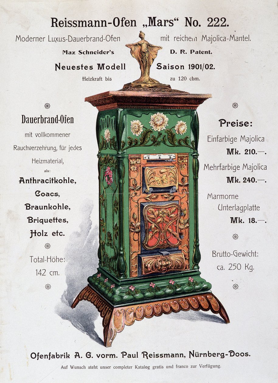 Reissmann-Oden (Reissmann Oden) için reklam -Almanya, 19. yüzyıl sonu. by German School