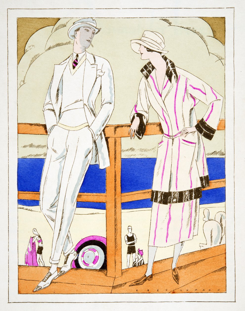 Ammeer, Kıyafetler, Gerard Bresser, Styl'den, pub.1922 (pochoir baskı) by German School