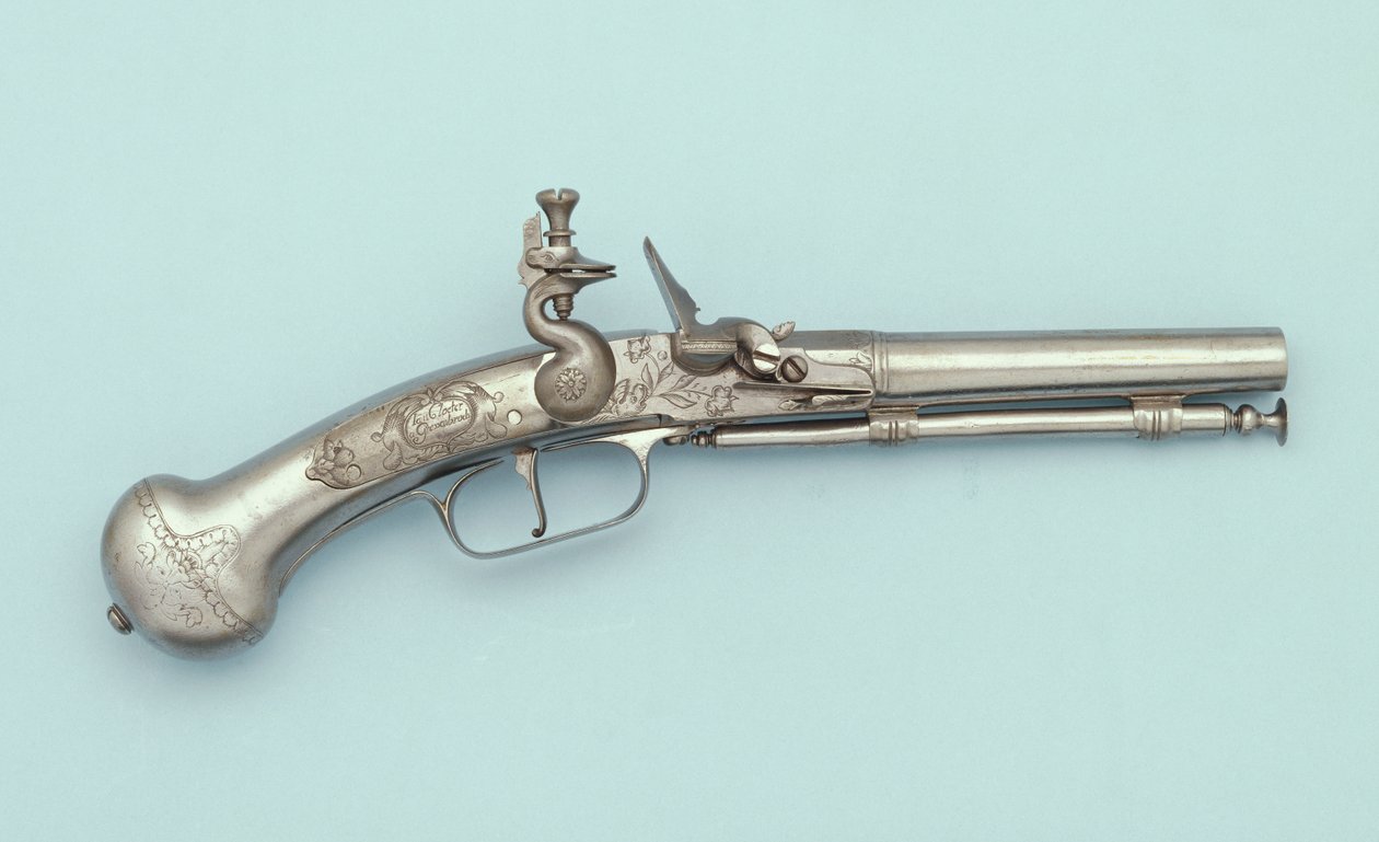 Tamamen çelik bir çakmaklı tabanca, Jan Cloeter a Grevenbroich, c.1660 by German School