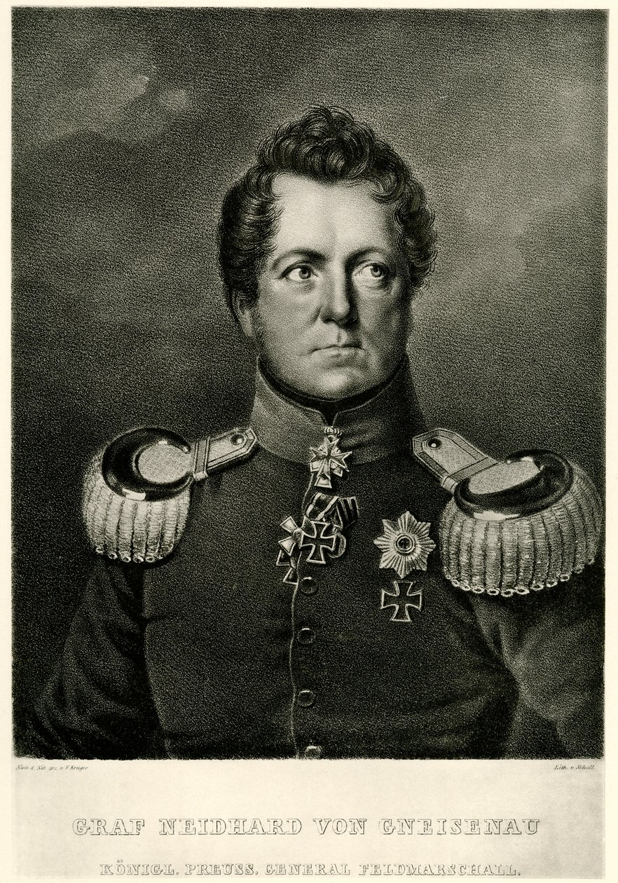 Ağustos Kont Neidhard von Gneisenau by German School