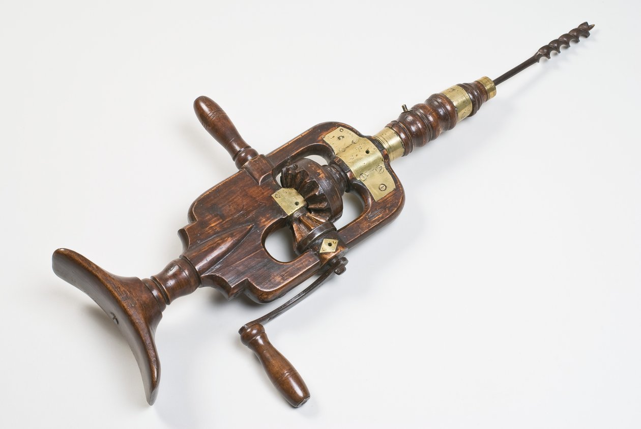 Göğüs matkap, 17. yüzyıldan önce (meyve ağacı, pirinç ve demir) by German School