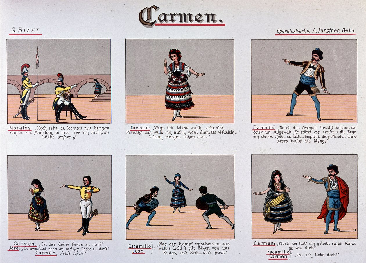 Carmen - 19. yüzyıl resim serisi by German School