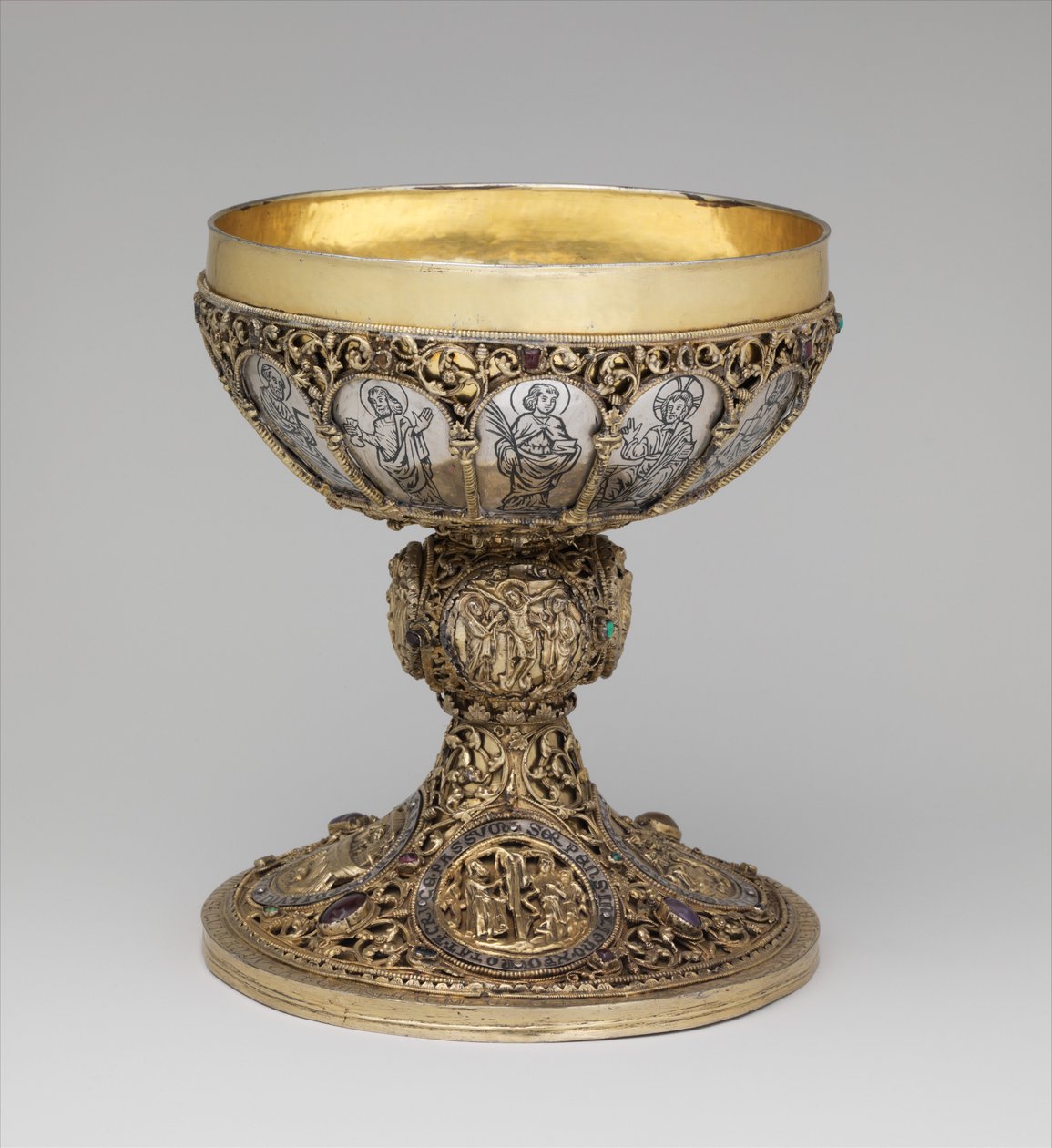 Kadeh, c.1230-50 (gümüş, yaldızlı gümüş, niello ve mücevherler) by German School