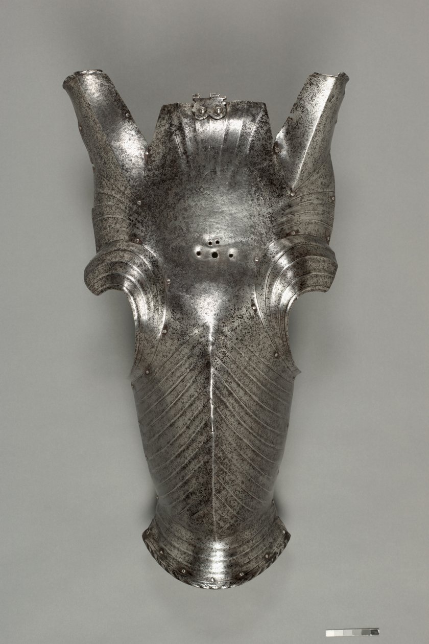 Maximilian tarzında Chanfron, c.1510 (çelik) by German School