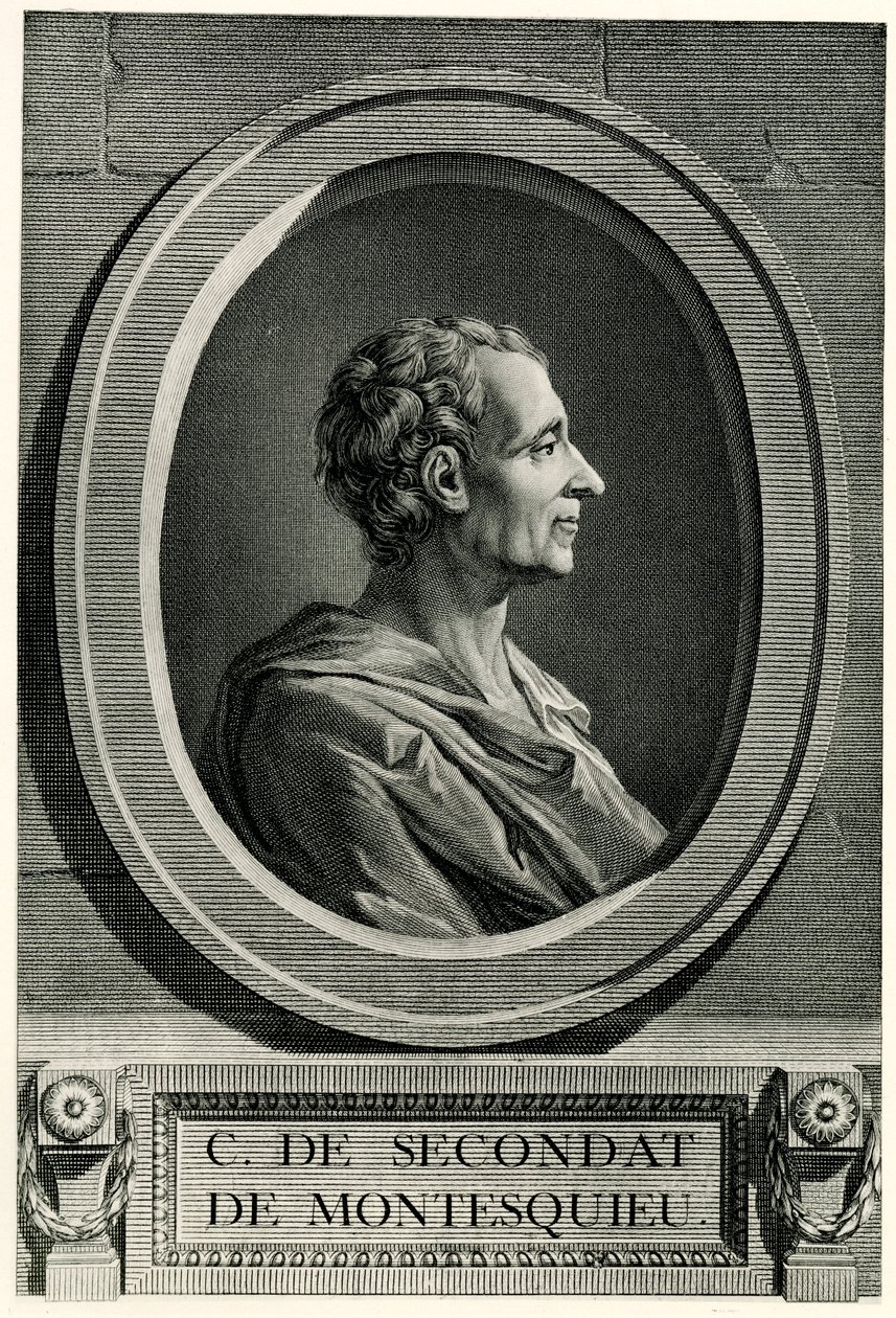 Montesquieu'lu Charles de Secondat by German School