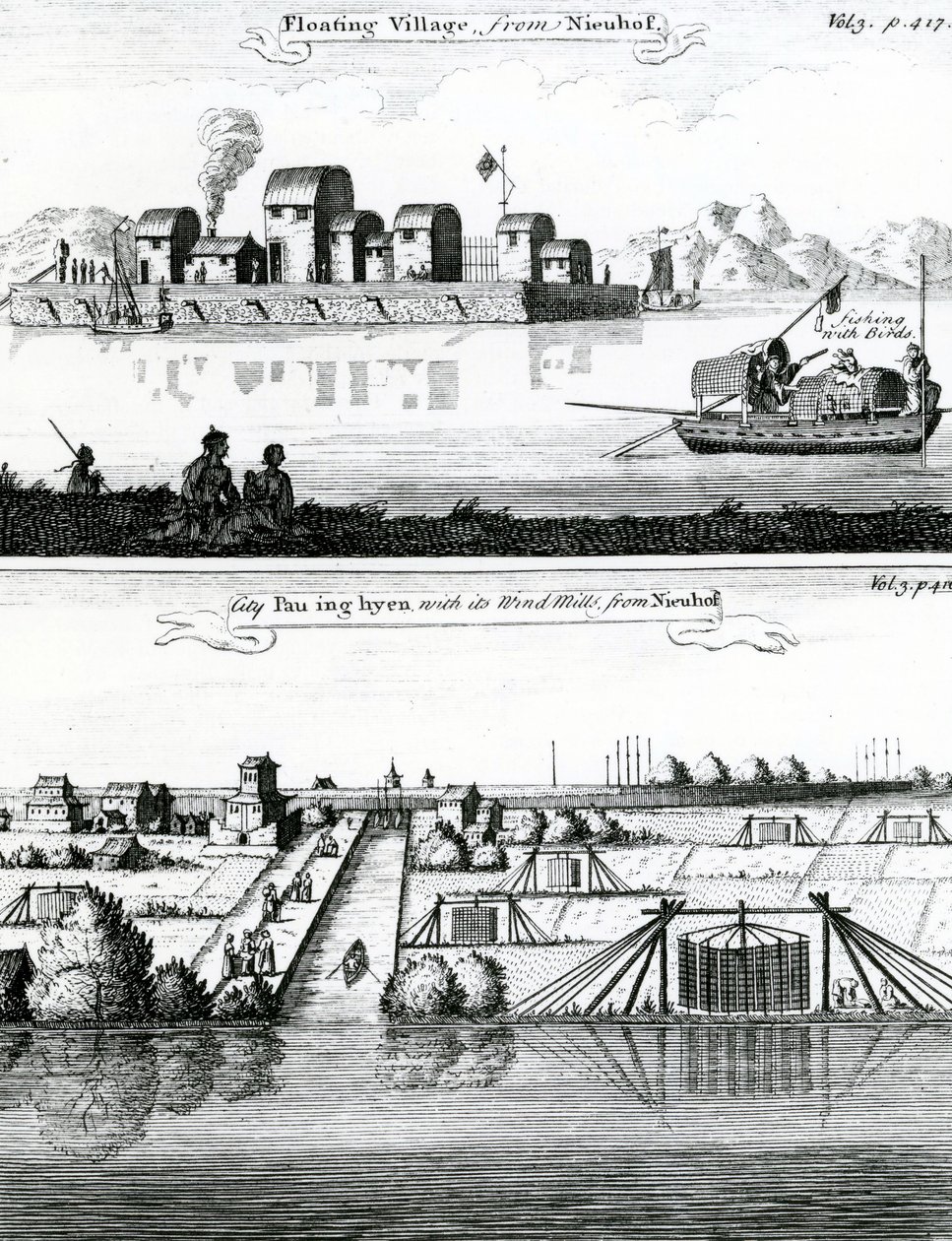 Çin yüzen Köyü, 17. Yüzyıl by German School