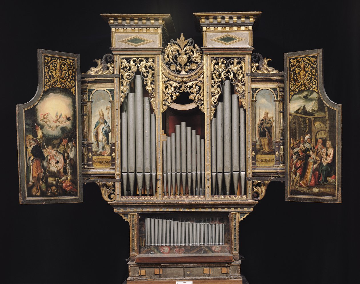 Açık panelli koro organı (ahşap ve metal) by German School