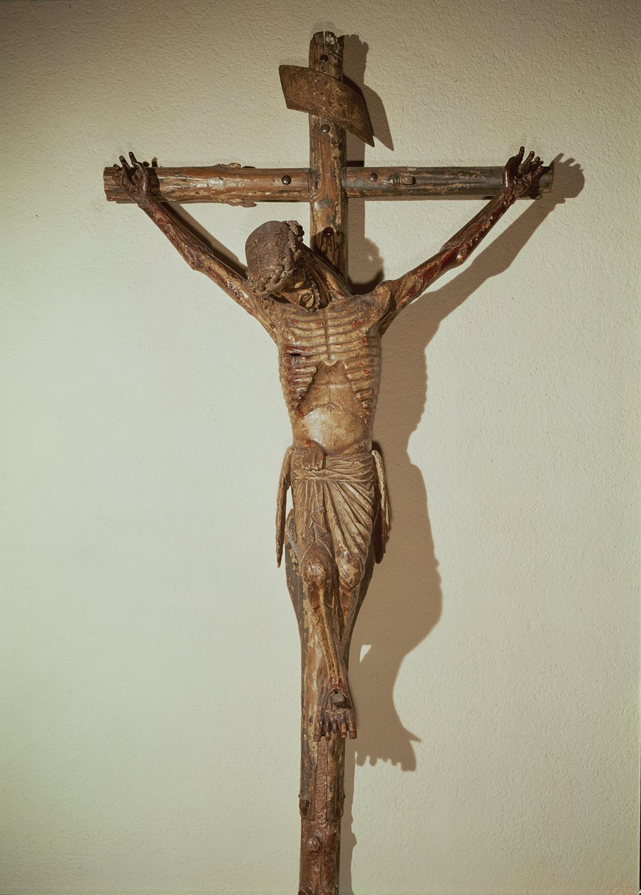 Le Devot Christ olarak adlandırılan Çarmıhtaki İsa, 1307 (ahşap) by German School