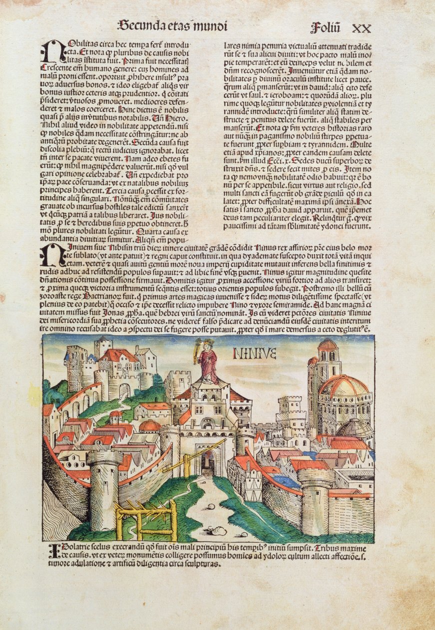 Hartmann Schedel (1440-1514) 1493 (renkli gravür) tarafından 
