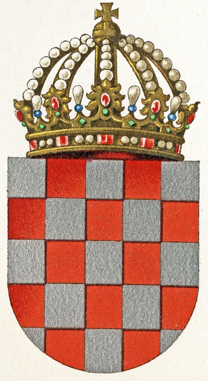 Hırvatistan arması, 1898 dolayları by German School
