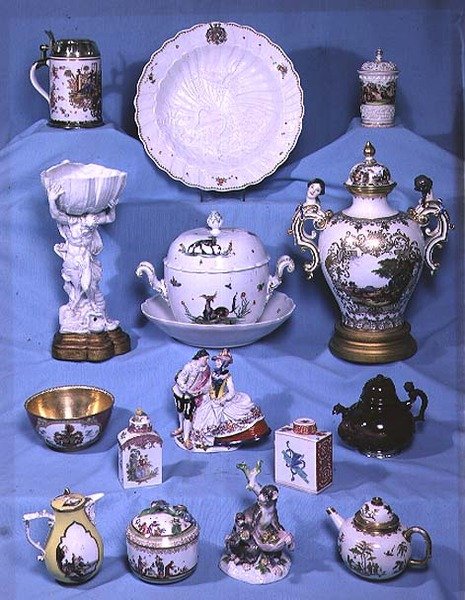 18. yüzyılın başlarından kalma Meissen porselen koleksiyonu by German School