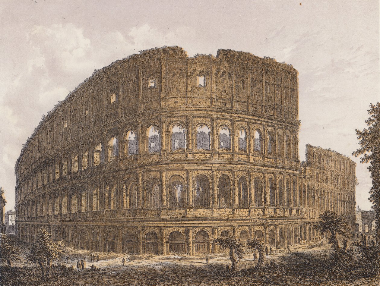 Kolezyum, Roma (renkli lito) by German School