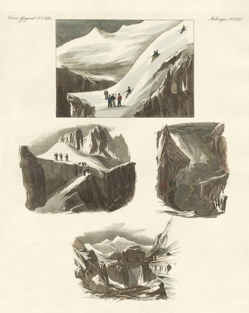 Blanc Dağı'nın yükselişiyle ilgili (renkli gravür) by German School