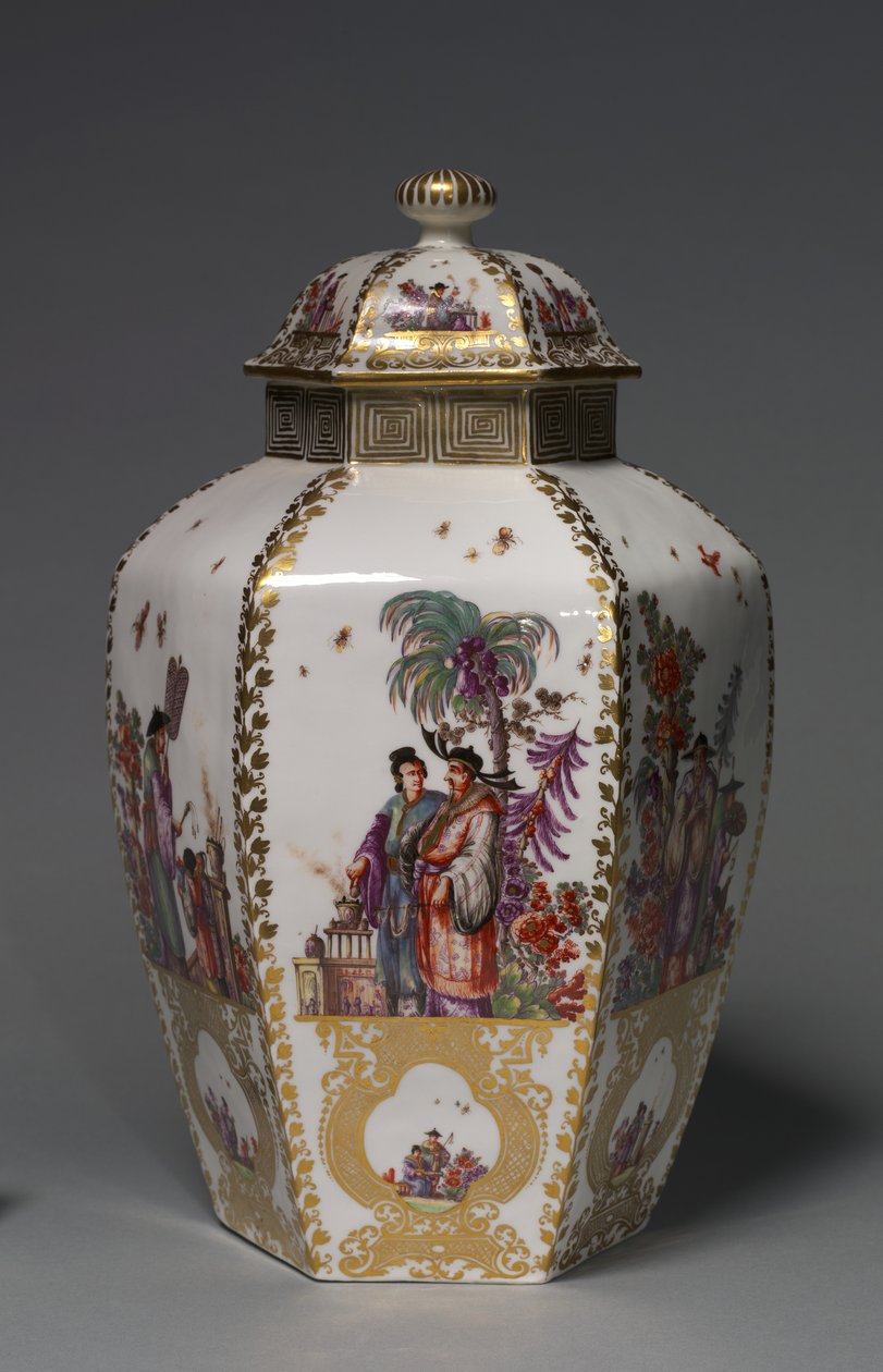 Kapalı Vazo, üretici Meissen Porselen Fabrikası, Almanya, c.1728-1730 by German School