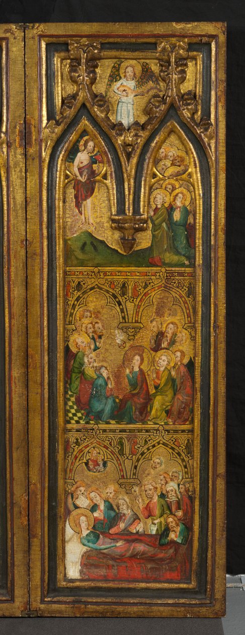 Çarmıha germe üçlüsü (eskiden Estouteville Üçlüsü olarak biliniyordu) (sağ kanat), c.1374 (panelde tempera) by German School