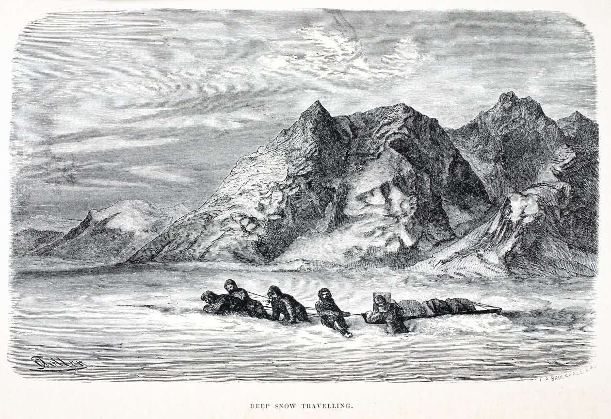 Derin Kar seyahati, bar. Londra 1874 by German School