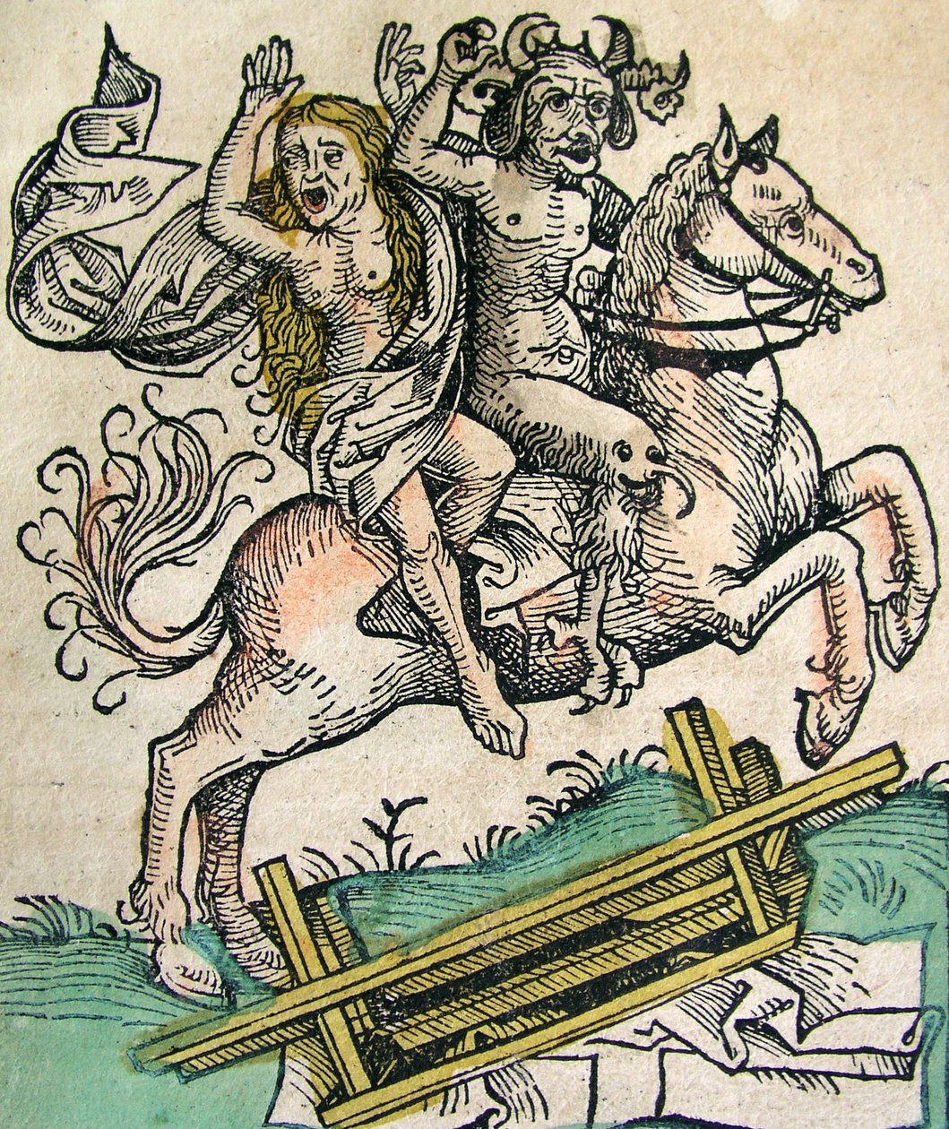 Şeytan ve Atlı Kadın, Nuremberg Chronicle, 1493