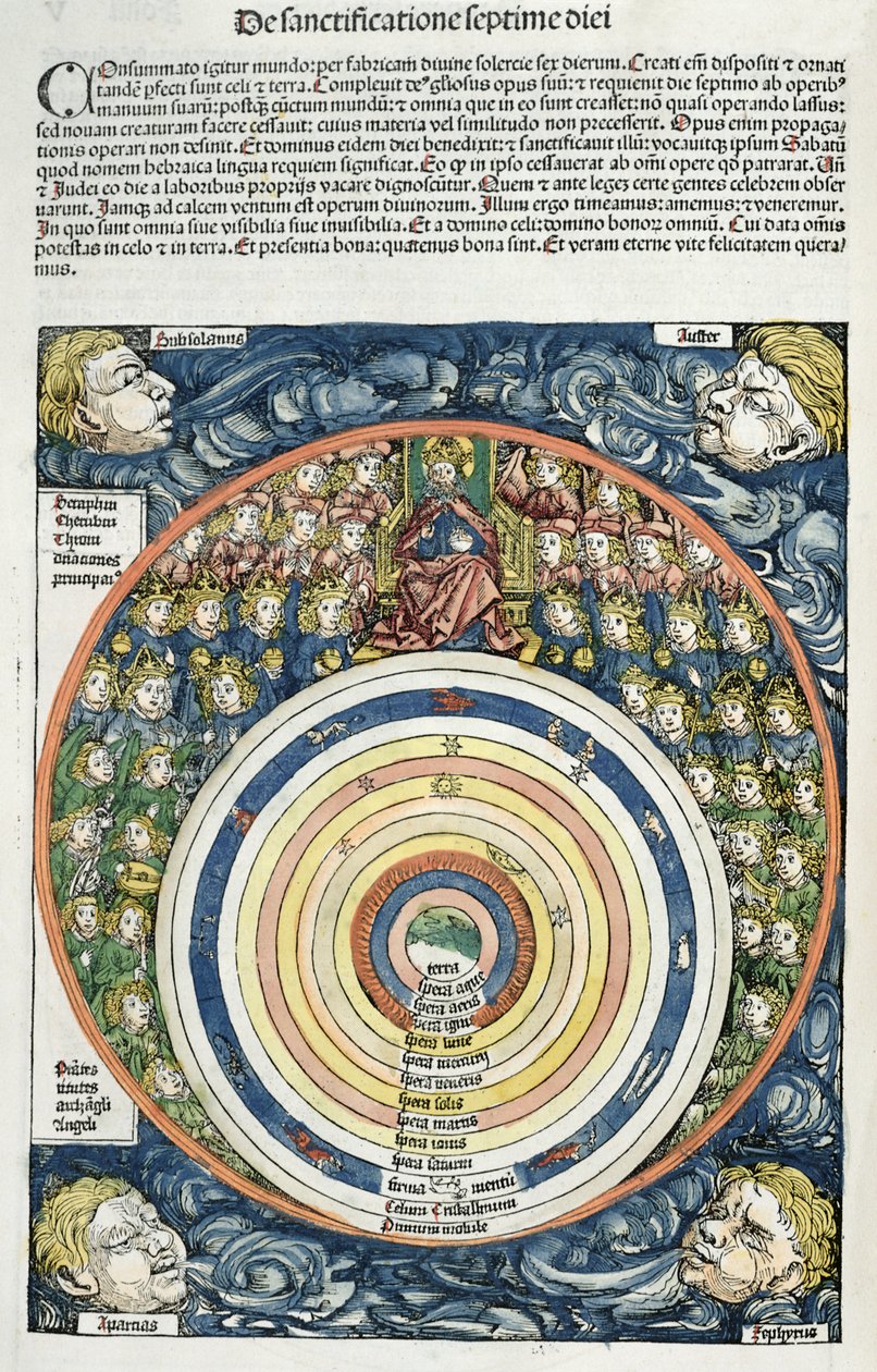 Hartmann Schedel (1440-1514) 1493 (renkli gravür) tarafından Nuremberg Chronicle