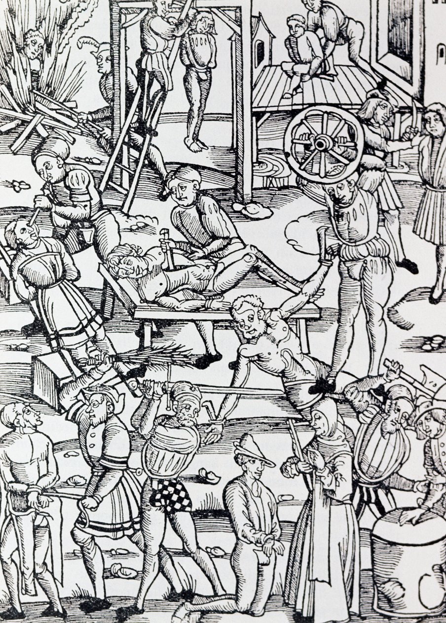 Almanya'da 1500'de çeşitli suçlar için kullanılan farklı ceza biçimleri, Gravür, Almanya by German School