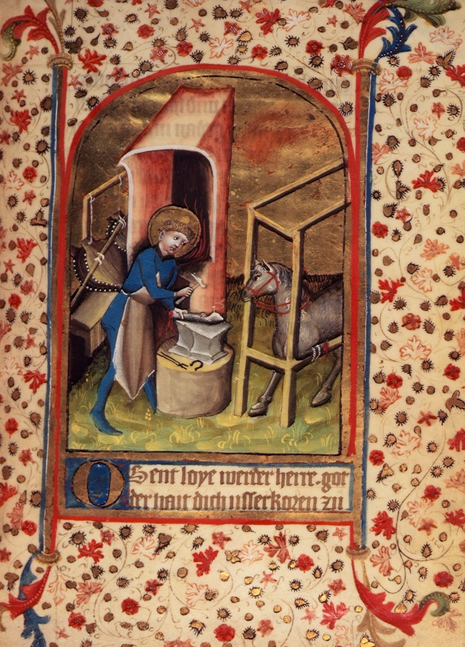 Egerton 859 fol.17 Aziz Eligius (588-660), 