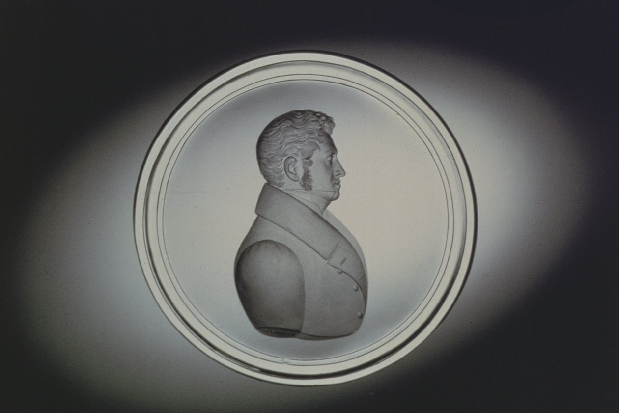 Dominick Biemann tarafından oyulmuş portre, Bohemya, 1834 (cam) by German School