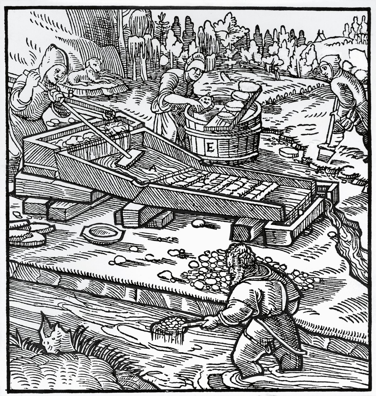 Georg Pawer veya Georgius Agricola (1494-1555) tarafından De re metalica