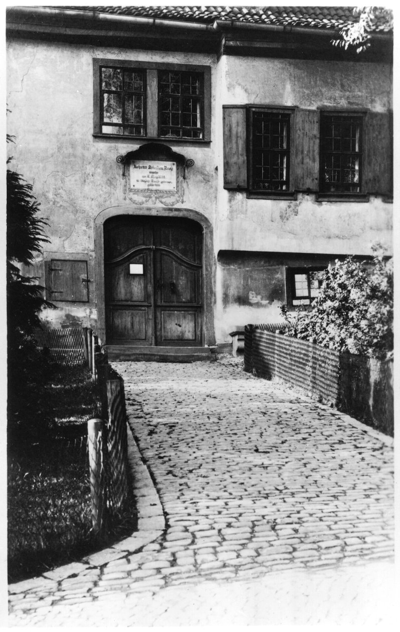 Johann Sebastian Bach (1685-1750) evinin girişi by German School