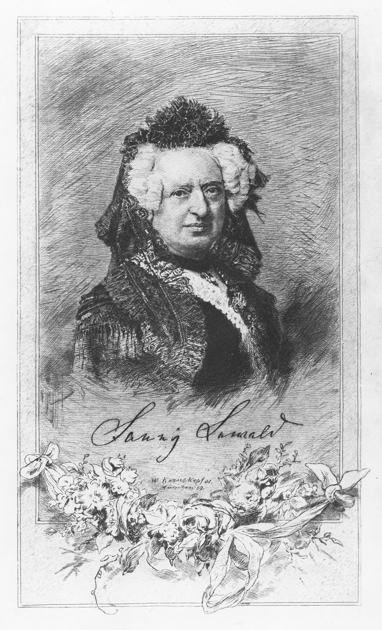 Fanny Lewald (gravür) by German School