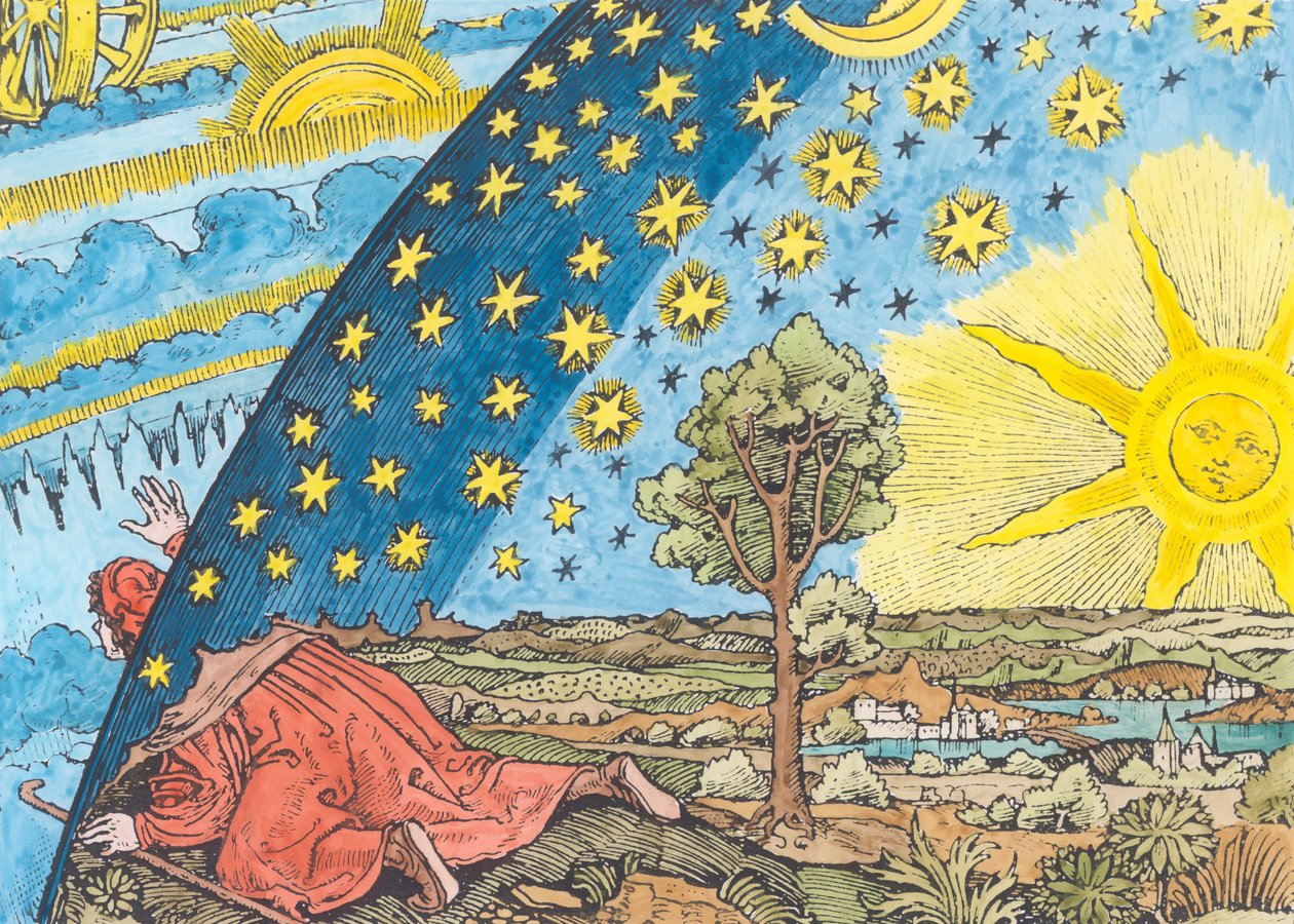 Güneş Sisteminin Fantastik Tasviri (daha sonra renklendirme) by German School