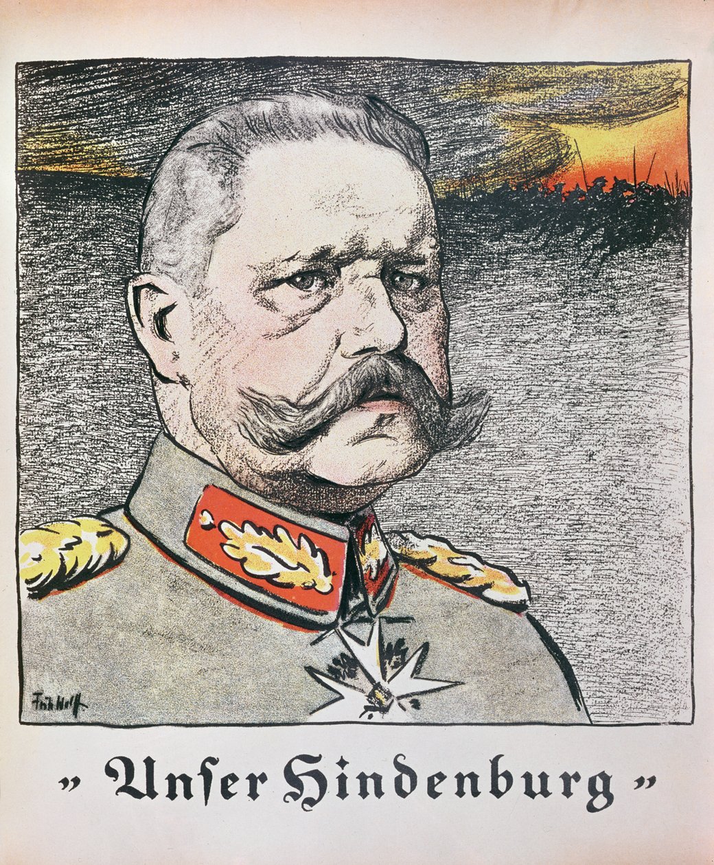 Mareşal Paul Von Hindenburg (1857-1934) 1914 by German School