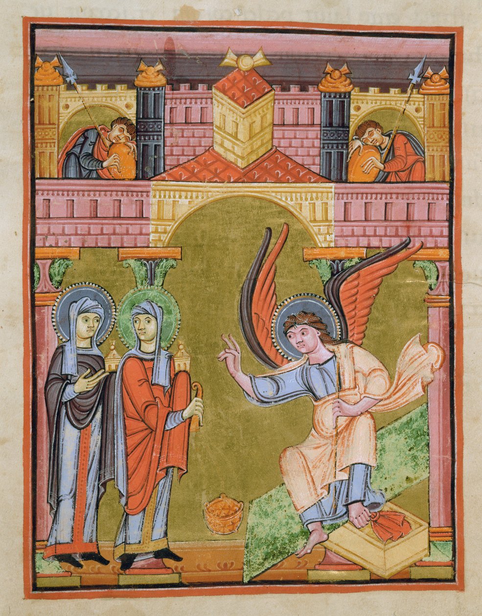 fol. Reichenau Okulu Müjdecisinden 33v, Codex F. II. 1 by German School