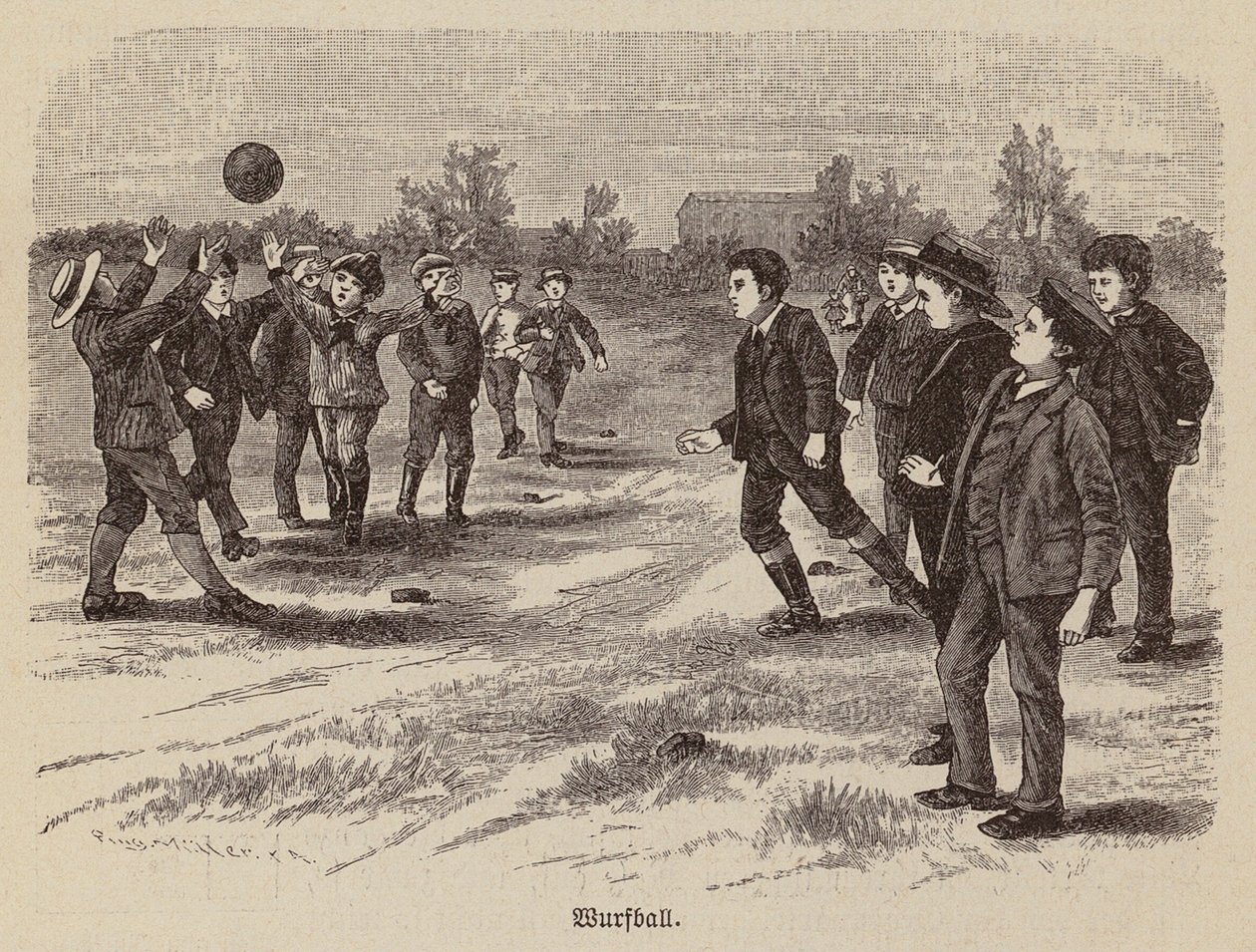 Futbol (gravür) by German School