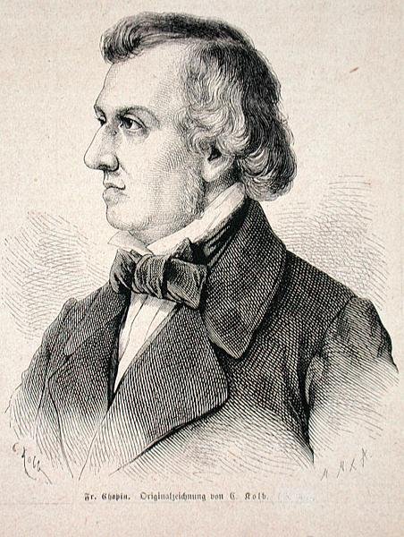 Frederic Chopin (1810-49) 1870 (gravür) by German School