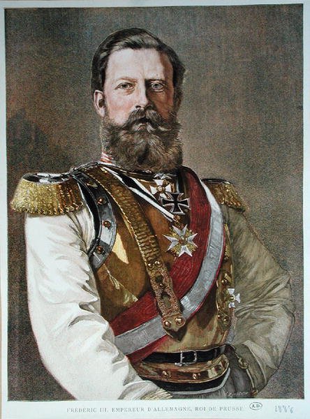 Frederick III (1831-88) 1888 (renkli taş) by German School
