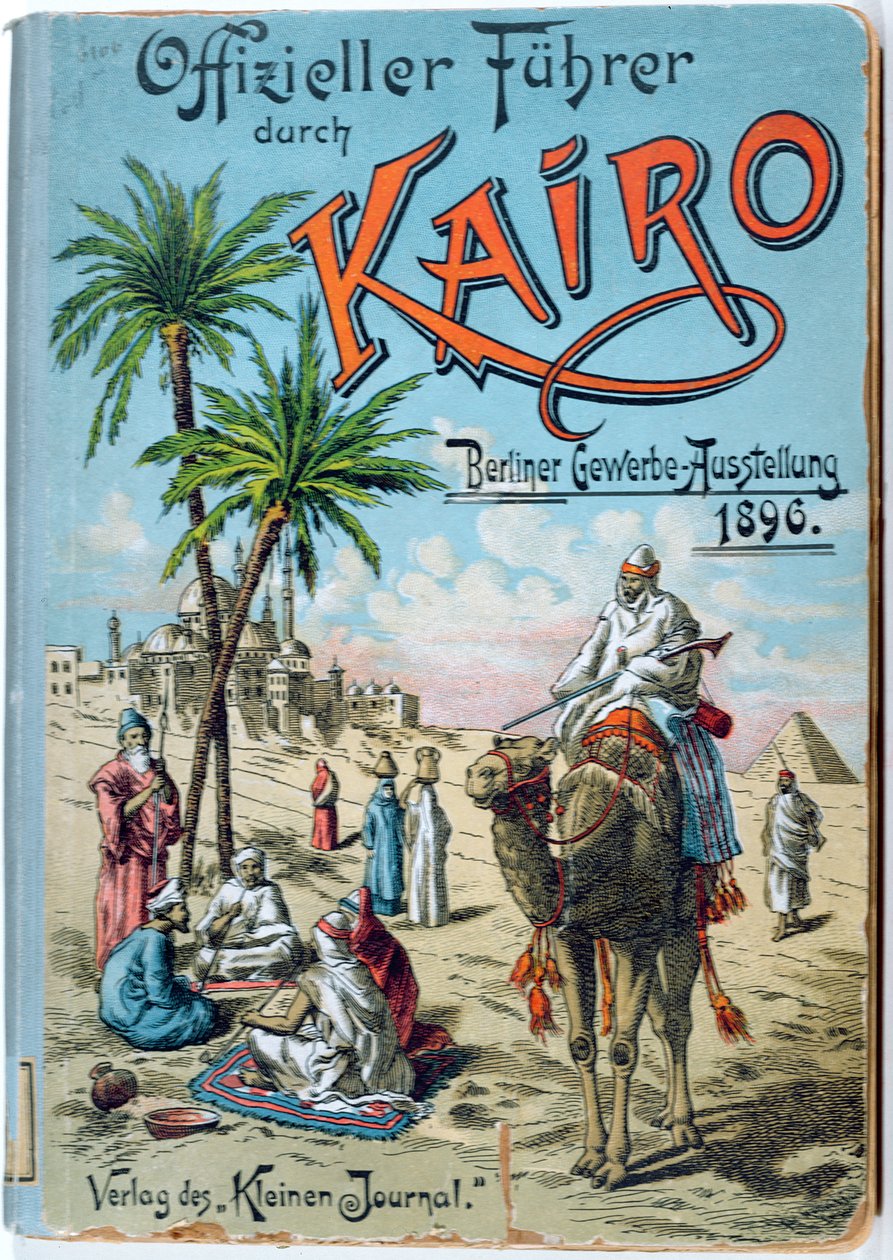 Kahire için bir Alman rehber kitabının ön kapağı, 1896 by German School